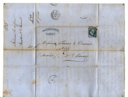 TB 4674 - 1855 - LAC - Lettre De M. BROSTARET & BURNEL à BORDEAUX Pour M. PERRET & DUCROS à SAINT - PERAY - 1849-1876: Classic Period