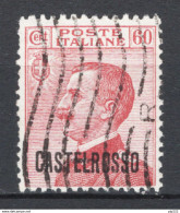 Castelrosso 1922 Sass.8 O/Used VF/F - Castelrosso