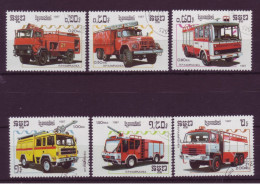 Asie - Kampuchea 1987 - Camions De Pompiers - 6 Timbres Différents - 6271 - Kampuchea