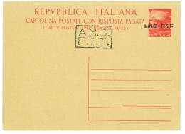 P2674 - ITALIA AMG-FTT , CARTOLINA POSTALE DOPPIA , C 8B , PERFETTA!!! - Poststempel