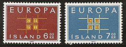 Islande 1963 N° Y&T : 328 Et 329 * - Unused Stamps