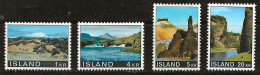 Islande 1970 N° Y&T : 387 à 390 ** - Neufs