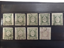 Timbres Portugal :  1921 Taxe, 4c, 12c, 20c, 24c, 50c, 60c, 72c, 80c, 1$20,   & - Used Stamps