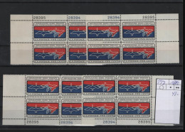 USA Michel Cat.No. Mnh/** 897 Different Positions And Different Plate Nos - Plate Blocks & Sheetlets