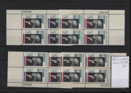 USA Michel Cat.No. Mnh/** 891 Different Positions And Different Plate Nos - Plate Blocks & Sheetlets