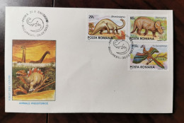 Romania 1993 Dinosaurs FDC - Sonstige & Ohne Zuordnung