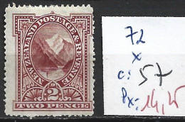 NOUVELLE-ZELANDE 72 * Côte 57 € - Unused Stamps