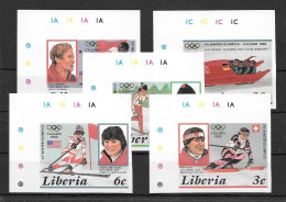 Liberia Série Complète Non Dentelé Imperf JO 88 ** - Winter 1988: Calgary