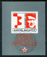 YUGOSLAVIA 1986 Communist League Congress Block Used.  Michel Block 29 - Oblitérés