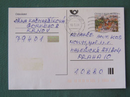 Czech Republic 2001 Stationery Postcard 5.40 Kcs Prague Sent Locally - Covers & Documents