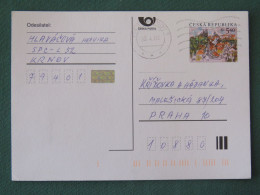 Czech Republic 2001 Stationery Postcard 5.40 Kcs Prague Sent Locally - Lettres & Documents