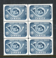 Canada MNH 1957 Posthorn And Globe - Neufs
