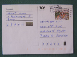 Czech Republic 2001 Stationery Postcard 5.40 Kcs Prague Sent Locally - Lettres & Documents