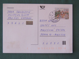 Czech Republic 2001 Stationery Postcard 5.40 Kcs Prague Sent Locally - Brieven En Documenten