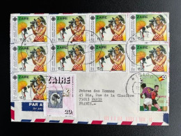 CONGO KINSHASA ZAIRE 1990 AIR MAIL LETTER ISIRO TO PARIS 12-01-1990 - Lettres & Documents