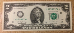USA 2 Dollars UNC - Divisa Nacional
