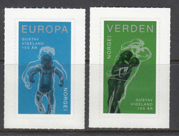 2019 Norway Vigeland Art SILVER Complete Set Of 2 MNH @ BELOW FACE VALUE - Neufs