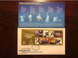 UK FDC FDC COVER 2012 YEAR PARALYMPICS DISABLED IN SPORTS HEALTH MEDICINE STAMPS - Lettres & Documents