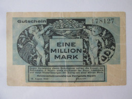 Rare! Germany/Allemagne 1000000 Mark 1923 Gutschein/Bayer - Sammlungen