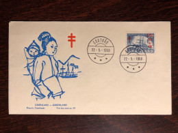GREENLAND FDC COVER 1958 YEAR TUBERCULOSIS TBC  HEALTH MEDICINE STAMPS - Lettres & Documents