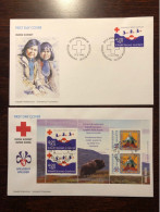 GREENLAND FDC COVER 1993 YEAR RED CROSS HEALTH MEDICINE STAMPS - Lettres & Documents