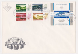 1984 Bridges And Maps (Europe ) 4v +S/S .- FDC Bulgaria / Bulgarie - FDC