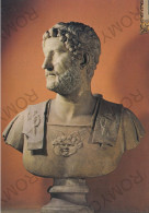 CARTOLINA  B21 ROMA,LAZIO-MUSEO CAPITOLINO-SALA IMPERATORI-BUSTO DI ADRIANO (117-138 D.C.)-STORIA,MEMORIA,NON VIAGGIATA - Musei