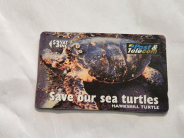 FiGI-(17FIB-FIJ-083)-"Hawks I'll Turtle"Taku-(75)(1996)-($3)-(17FIB038353)-(TIRAGE-55.000)-used Card+1card Prepiad Free - Fidji