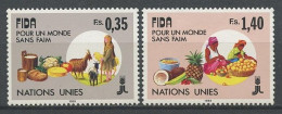 NU Genève 1987 N° 163/164 ** Neufs  MNH Superbes C 3.55 € Animaux Chèvre Berger Fruits Ananas Marchande Agriculture - Neufs