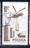 POLONIA POLAND POLSKA 1976 1978 AIR POST MAIL AIRMAIL CONTEMPORARY AVIATION MI6 TRANSPORT HELICOPTER 10g USED USATO - Used Stamps