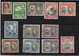 GRENADA 1938 - 1950 SET SG 152/163e FINE USED Cat £30 - Grenade (...-1974)