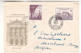 Yougoslavie - Lettre De 1952 - Oblit Beograd - Exposition Philatélique - Valeur 26 Euros - - Brieven En Documenten