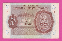 Billet ROYAUME UNI - Military Authority  5 Shillings  1943 -  Pick M 4 - British Military Authority