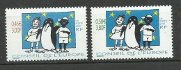 France  Service  N°122  Et 123 Pingouins  Noir Et Blanc Conseil De L'Europe  Neufs * * B/TB  Voir Scans Soldé  ! ! - Pingouins & Manchots