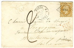 Losange HS4 / N° 13 Type 2 Piquage Susse Càd H4 PARIS H4 (60) Sur Lettre Adressée Localement Réexpédiée à Montmorency à  - 1853-1860 Napoléon III