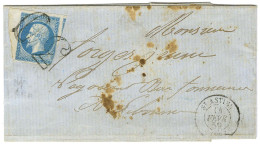 Taxe 30 DT / N° 14 (def) Càd T 15 ST ASTIER (23) Sur Lettre Pour Libourne. 1859. - TB. - 1853-1860 Napoleon III