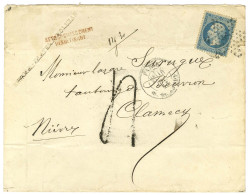 Etoile 5 / N° 22 Càd PARIS / R. DE BONDY Sur Lettre 2 Ports (11 Grammes 30) Insuffisamment Affranchie Pour Clamecy. Au R - 1862 Napoléon III.