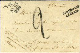 Bouffarick / ALGERIE Sur Lettre Avec Texte Daté Du 11 Avril 1850 Pour Saint Georges Sur Loire. Au Recto, Taxe Tampon 2 D - Andere & Zonder Classificatie