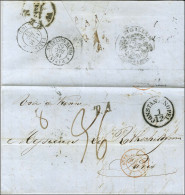 Càd CONSTANTINOPLE Sur Lettre Pour Paris. Au Verso, Cachet De Purification PRINCIPAL J TYPE 7 SIGILLUM SANITATIS, Taxée  - Autres & Non Classés