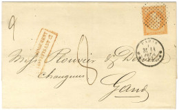 Cercle De Points / N° 16 Càd ** PARIS ** Sur Lettre Insuffisamment Affranchie Pour Gand, Taxée 8. 1862. - SUP. - Other & Unclassified