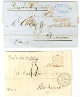 Lot De 2 Lettres De CAYENNE Pour Bordeaux Dont Une Avec Marque D'échange COLONIES / ART. 13. - TB. - Other & Unclassified