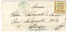 Càd T 15 Bleu COMMERCY (53) / Alsace N° 5 Sur Lettre Pour Nancy. 1871. - TB / SUP. - R. - Lettres & Documents