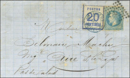 Cachet Provisoire Bleu AMIENS / 1871 / POSTE / Als. N° 6 + PC Du GC 85 (Amiens) / N° 29 Sur Lettre Avec Texte Daté D'Ami - Lettres & Documents