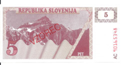 SLOVENIE 5 TOLARJEV 1990 UNC P 3s1 - Slovénie