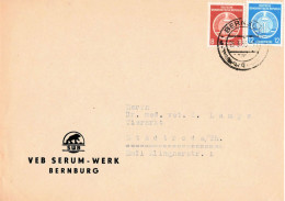 DDR Brief ZKD Dienst MIF VEB Serum Werk Bernburg 1955 - Briefe U. Dokumente