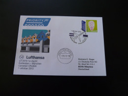 Lettre Premier Vol First Flight Cover Rotterdam Munchen Canadair CRJ900 Lufthansa 2012 - Lettres & Documents