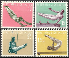 Liechtenstein 1957: Sport IV Turnen Gymnastique Zu 297-300 Mi.353-356 Yv 315-318 ** Postfrisch MNH (Zumstein CHF 55.00) - Used Stamps