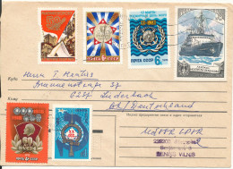 USSR (Latvia) Cover Sent To Germany 7-5-1986 ?? Topic Stamps 1 Of The Stamps Is Damaged - Brieven En Documenten