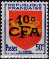 REUNION CFA Poste 282 ** MNH Armoirie Wappen Coat Of Arms Blason écu Guyenne 1950 - Nuevos