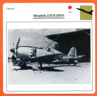 Fiche Aviation MITSUBISHI J2M RAIDEN  / Avion Chasseur Japon Avions - Vliegtuigen